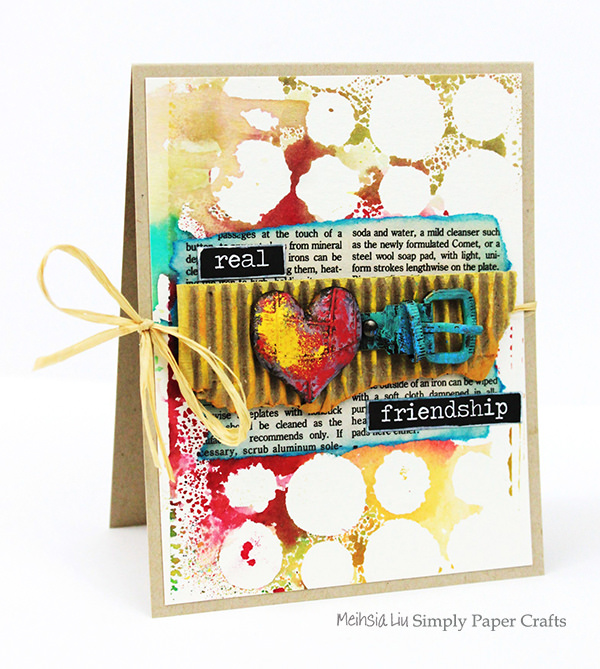 meihsia-liu-simply-paper-crafts-mixed-media-card-real-friendship-simon-says-stamp-monday-challenge-tim-holtz-prima-flowers