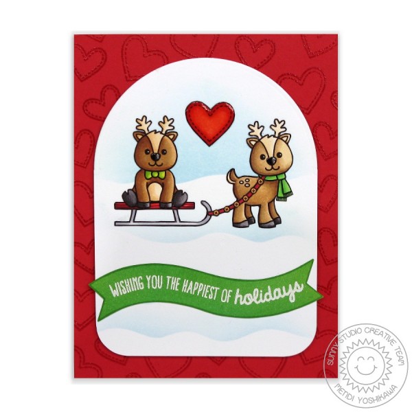 Gleeful Reindeer Heart Card-Instagram