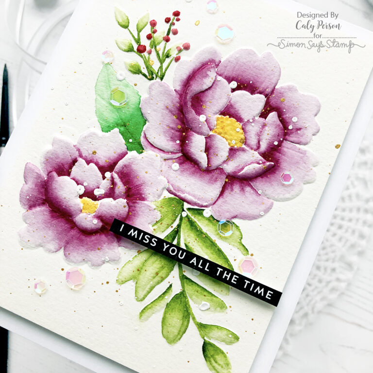 Crafty with Caly: Watercoloring on 3D Embossing Folder Peony Bundle