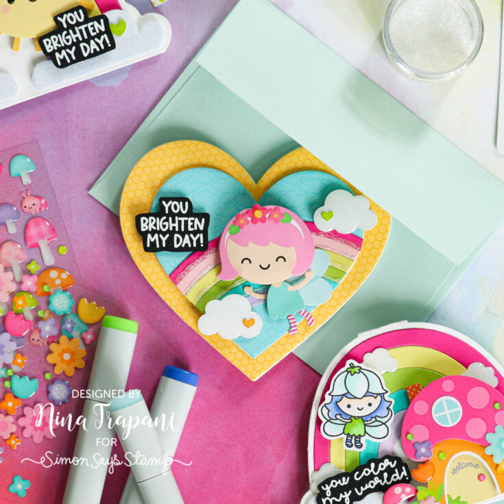 Studio Monday with Nina-Marie: Easy Shaped Rainbow Fairy Cards!