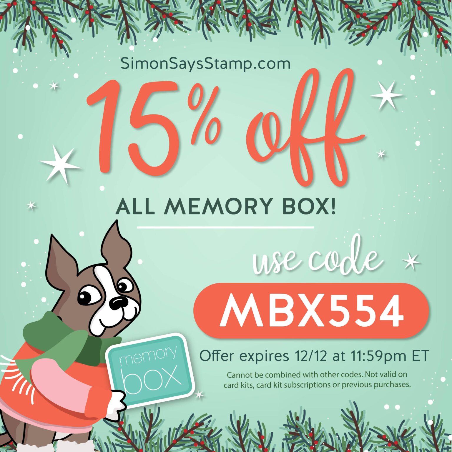 DieCember® celebration SALE: 15% off Memory Box!