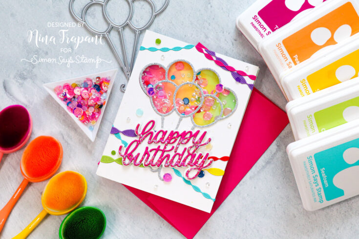 Studio Monday with Nina-Marie: Rainbow Birthday Die Cut Shaker