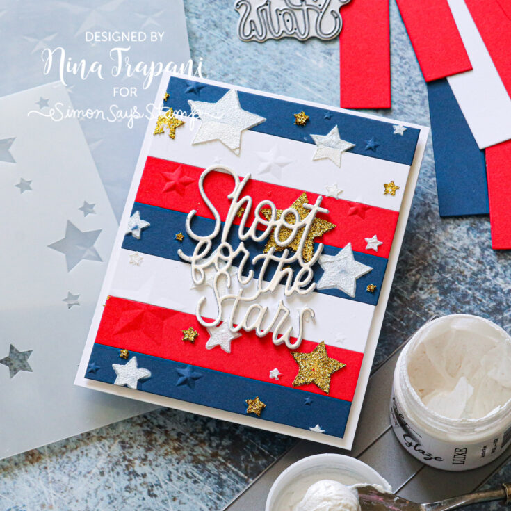 Studio Monday with Nina-Marie: Patriotic Embossing and Stenciling