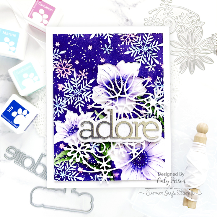 DieCember® Blog Party Caly Person Snowflake Swirl and CZ Design Adore die