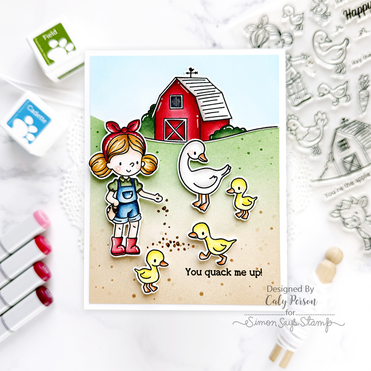 Rain or Shine Blog Hop Caly Person Farm Life stamp set and coordinating die